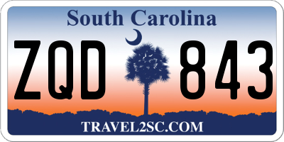 SC license plate ZQD843
