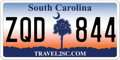 SC license plate ZQD844