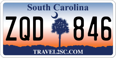SC license plate ZQD846