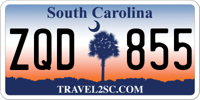 SC license plate ZQD855