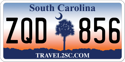 SC license plate ZQD856