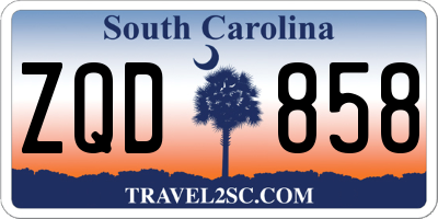 SC license plate ZQD858