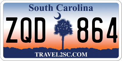 SC license plate ZQD864