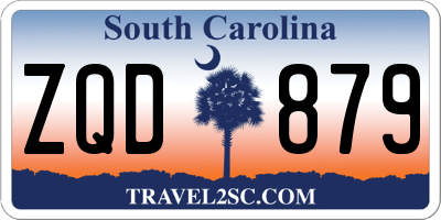 SC license plate ZQD879