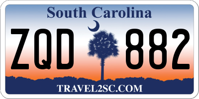 SC license plate ZQD882