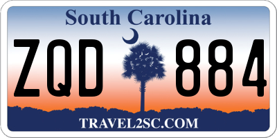 SC license plate ZQD884