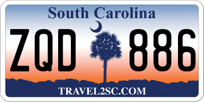 SC license plate ZQD886