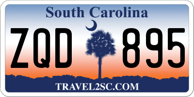 SC license plate ZQD895