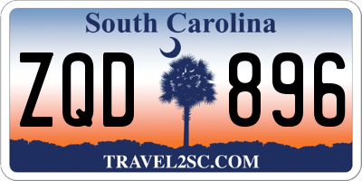 SC license plate ZQD896