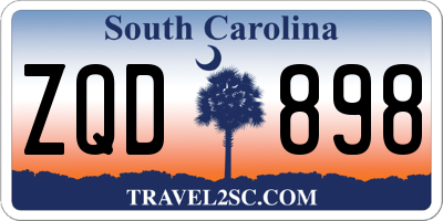 SC license plate ZQD898