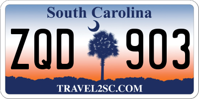 SC license plate ZQD903