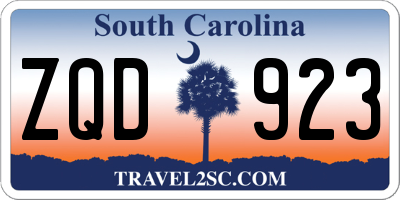SC license plate ZQD923