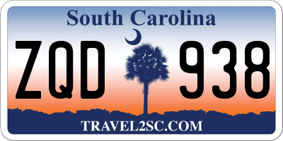 SC license plate ZQD938