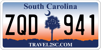 SC license plate ZQD941