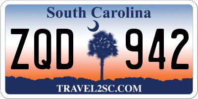 SC license plate ZQD942