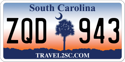 SC license plate ZQD943