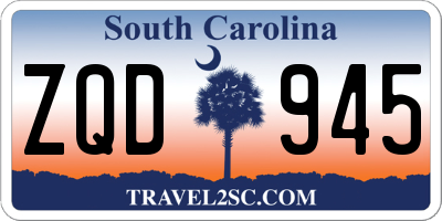 SC license plate ZQD945