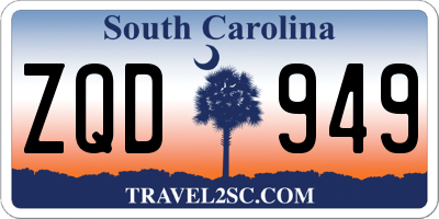 SC license plate ZQD949