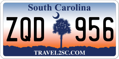SC license plate ZQD956