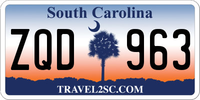 SC license plate ZQD963