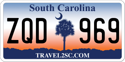 SC license plate ZQD969