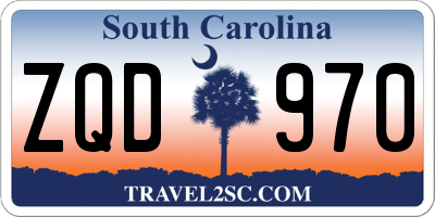 SC license plate ZQD970