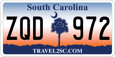 SC license plate ZQD972