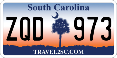 SC license plate ZQD973