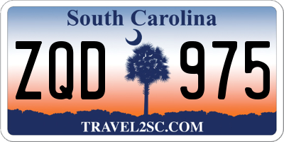 SC license plate ZQD975