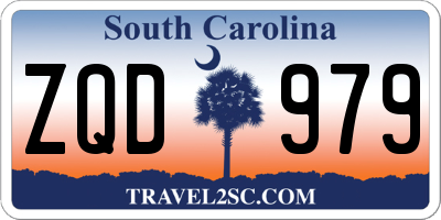 SC license plate ZQD979