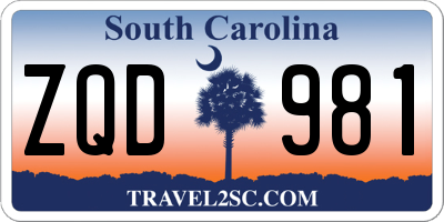 SC license plate ZQD981