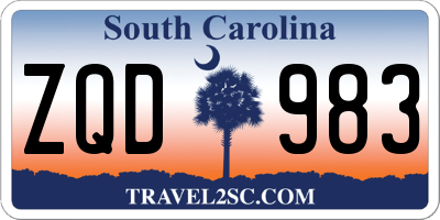 SC license plate ZQD983