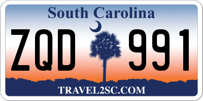 SC license plate ZQD991