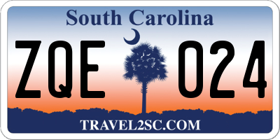 SC license plate ZQE024