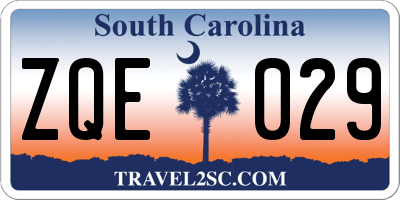 SC license plate ZQE029