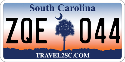 SC license plate ZQE044