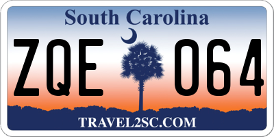 SC license plate ZQE064