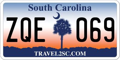 SC license plate ZQE069