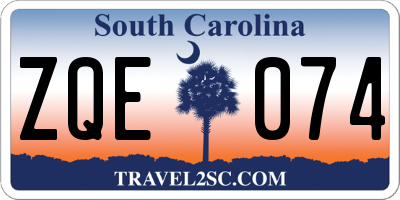 SC license plate ZQE074