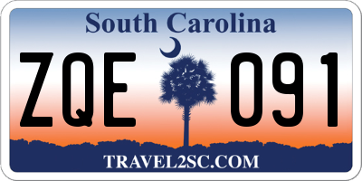 SC license plate ZQE091