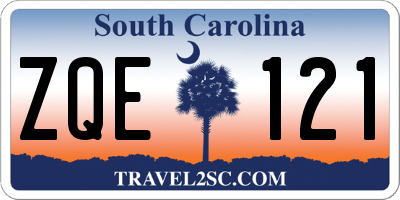 SC license plate ZQE121