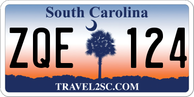SC license plate ZQE124
