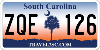 SC license plate ZQE126