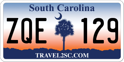 SC license plate ZQE129