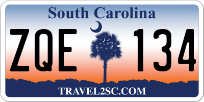 SC license plate ZQE134