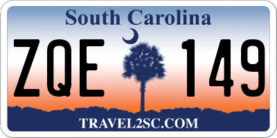SC license plate ZQE149