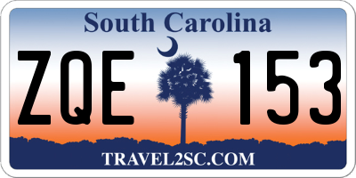 SC license plate ZQE153