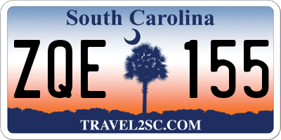 SC license plate ZQE155
