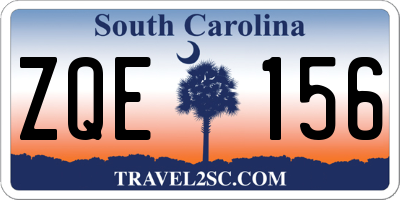 SC license plate ZQE156
