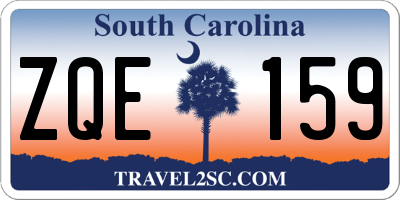 SC license plate ZQE159